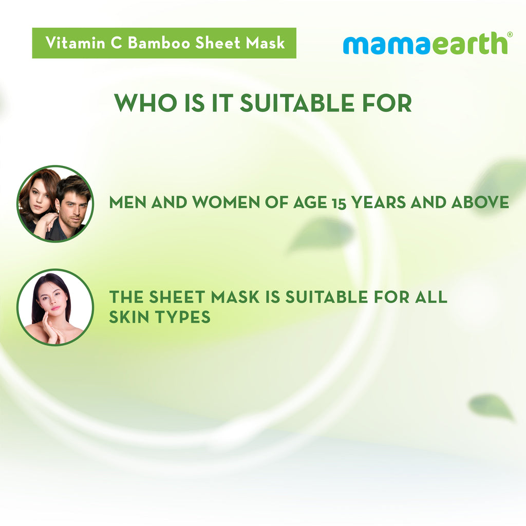 Mamaearth Vitamin C Bamboo Sheet Mask with Vitamin C & Honey for Skin Illumination