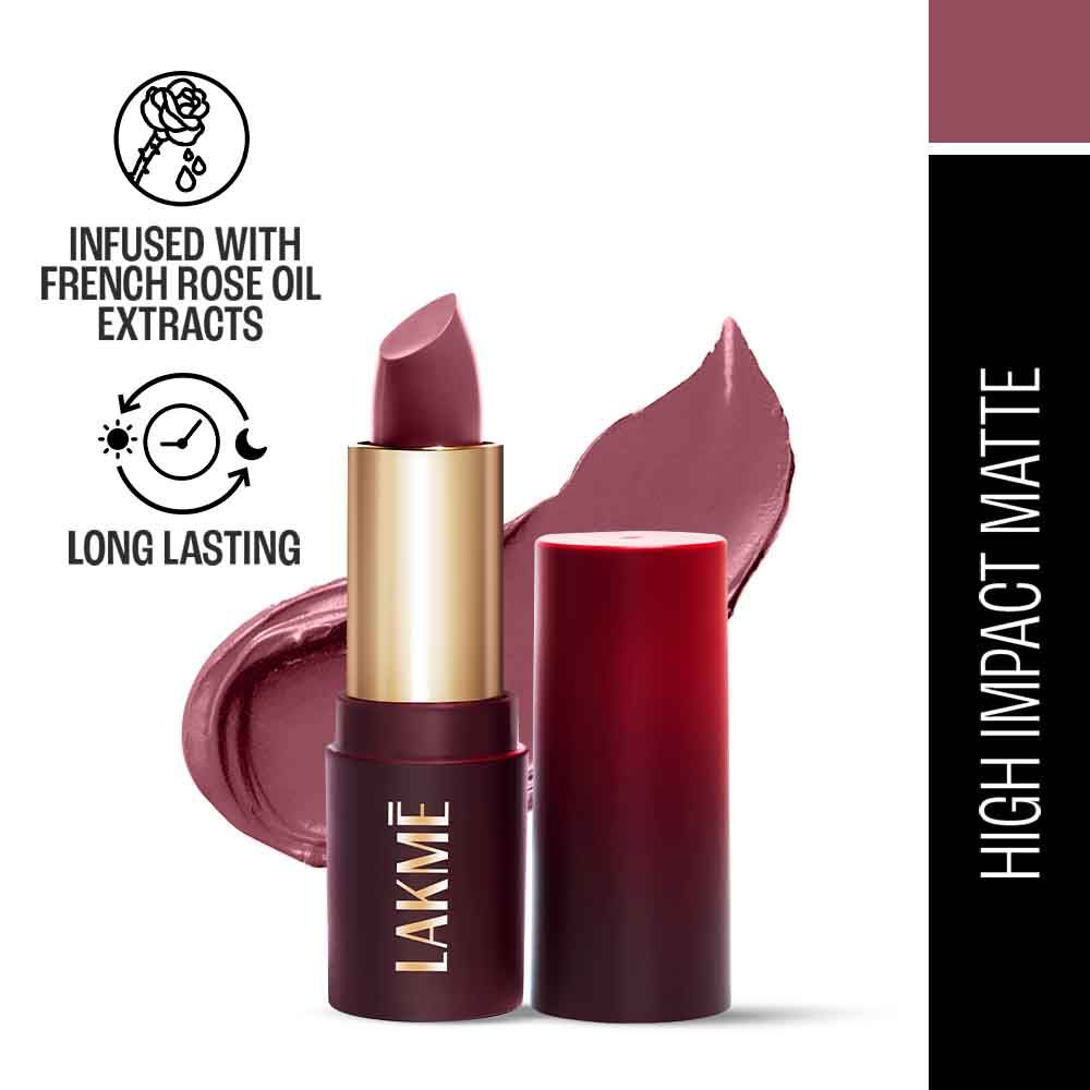 Lakme Forever Matte Lipstick, Made With French Rose Oil Extracts