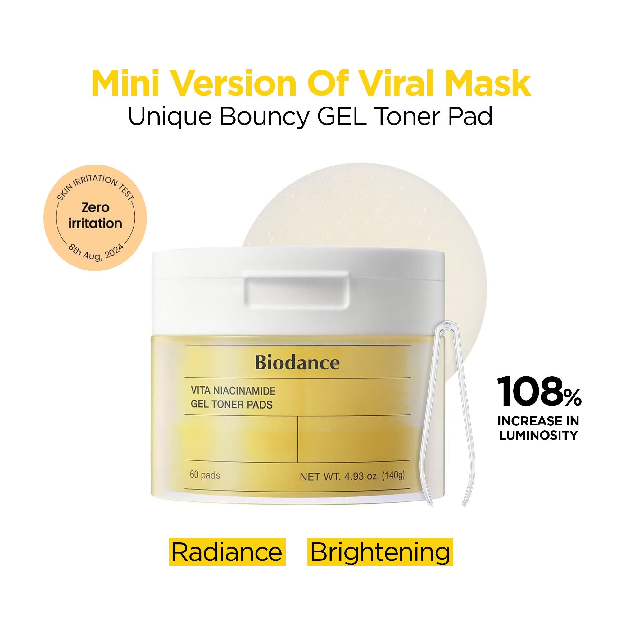 Biodance Vita Niacinamide Gel Toner Pads