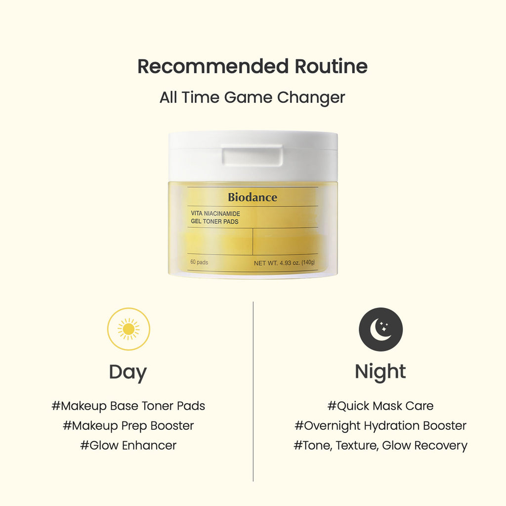 Biodance Vita Niacinamide Gel Toner Pads