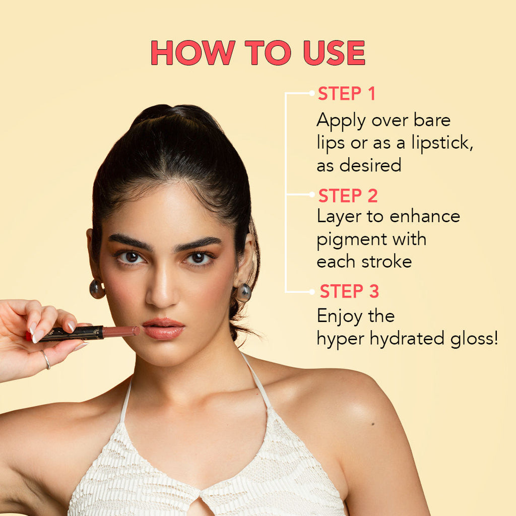 LoveChild Masaba Shooting Star Hyper Hydrating Gloss Balm, Enriched with Peptides, Shea Butter & Jojoba Oil