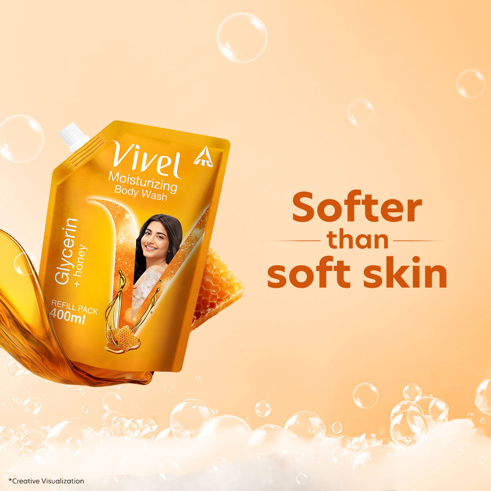Vivel Moisturizing Bodywash Glycerin + Honey Refill Pack