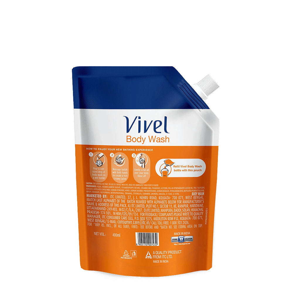 Vivel Moisturizing Bodywash Glycerin + Honey Refill Pack