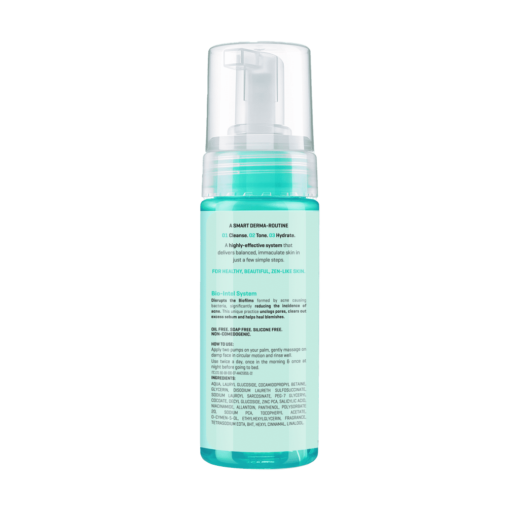 Dermafique Acne Avert Cleansing Mousse, Foaming Face Wash With Salicylic Acid, Reduces Acne