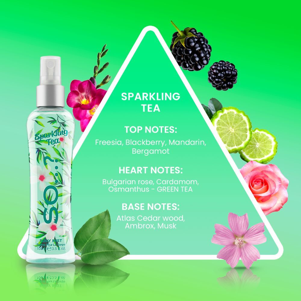 SO... Fragrance Sparkling Tea Body Mist Fragrance Spray For Her
