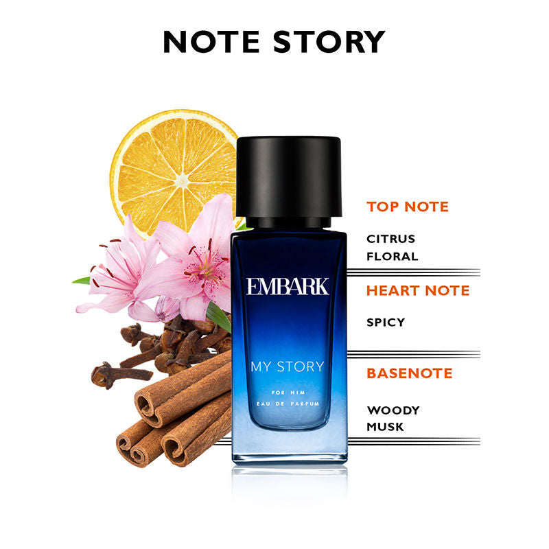 Embark My Story For Him-Eau De Parfum Fragrance Mist, Perfume For Men