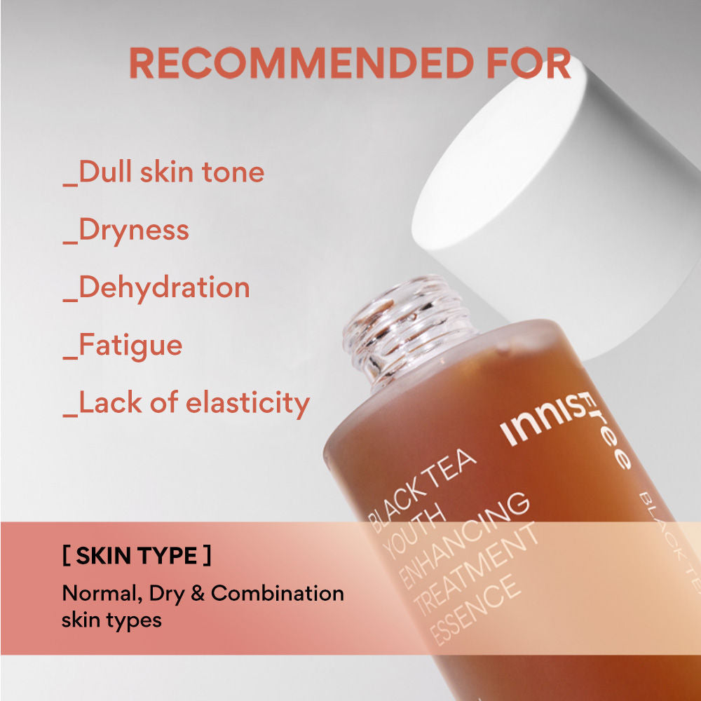 Innisfree Black Tea Youth Enhancing Treatment Essence For Anti-Wrinkle Effect - Evens Out Skin Tone