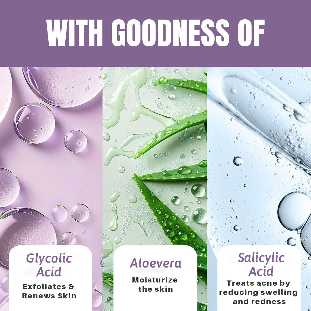 Glamveda Glycolic Acid & Salicylic Acid Anti Acne & Pore Care Face Wash