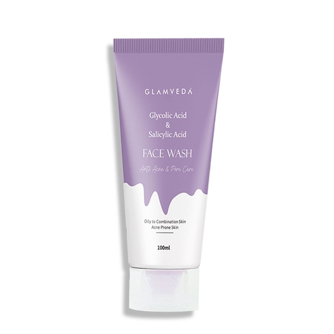 Glamveda Glycolic Acid & Salicylic Acid Anti Acne & Pore Care Face Wash