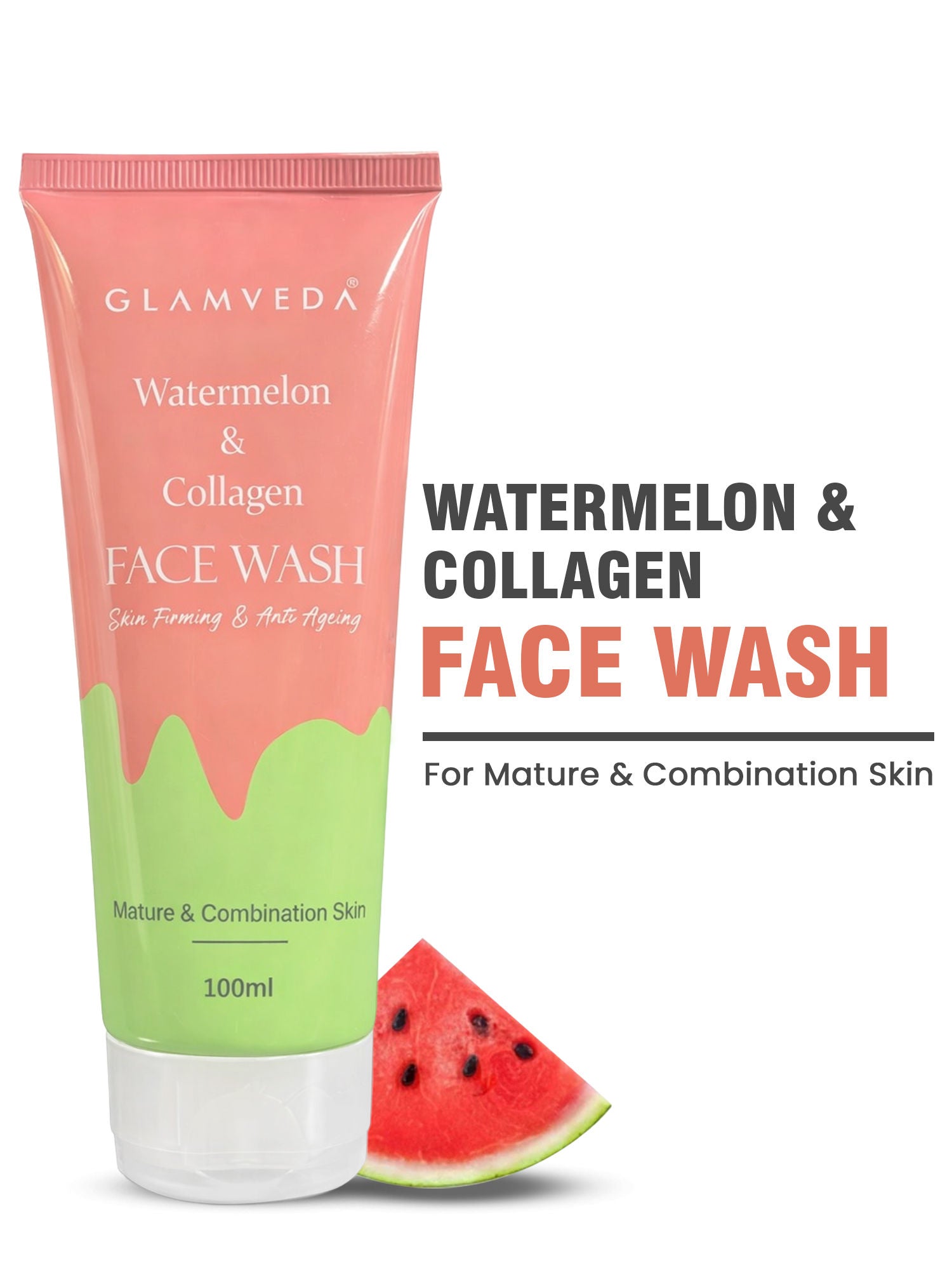 Glamveda Watermelon & Collagen Skin Firming & Anti Aging Face Wash