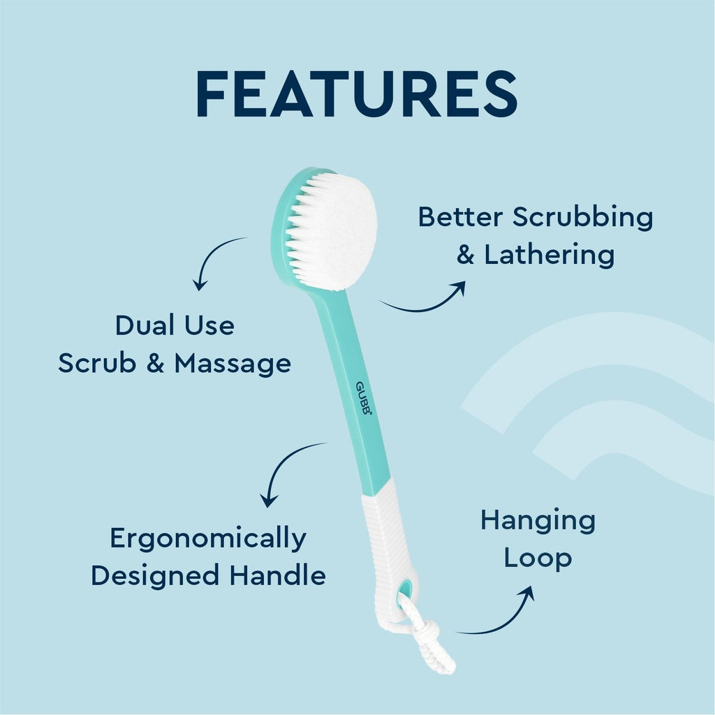 GUBB Body Scrub Bath Brush With Long Handle