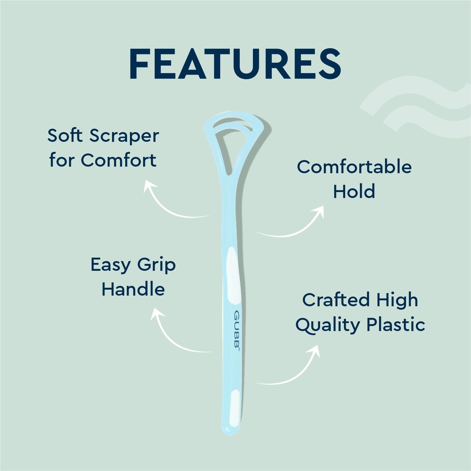 GUBB Plastic Tongue Cleaner For Men and Women With Handle