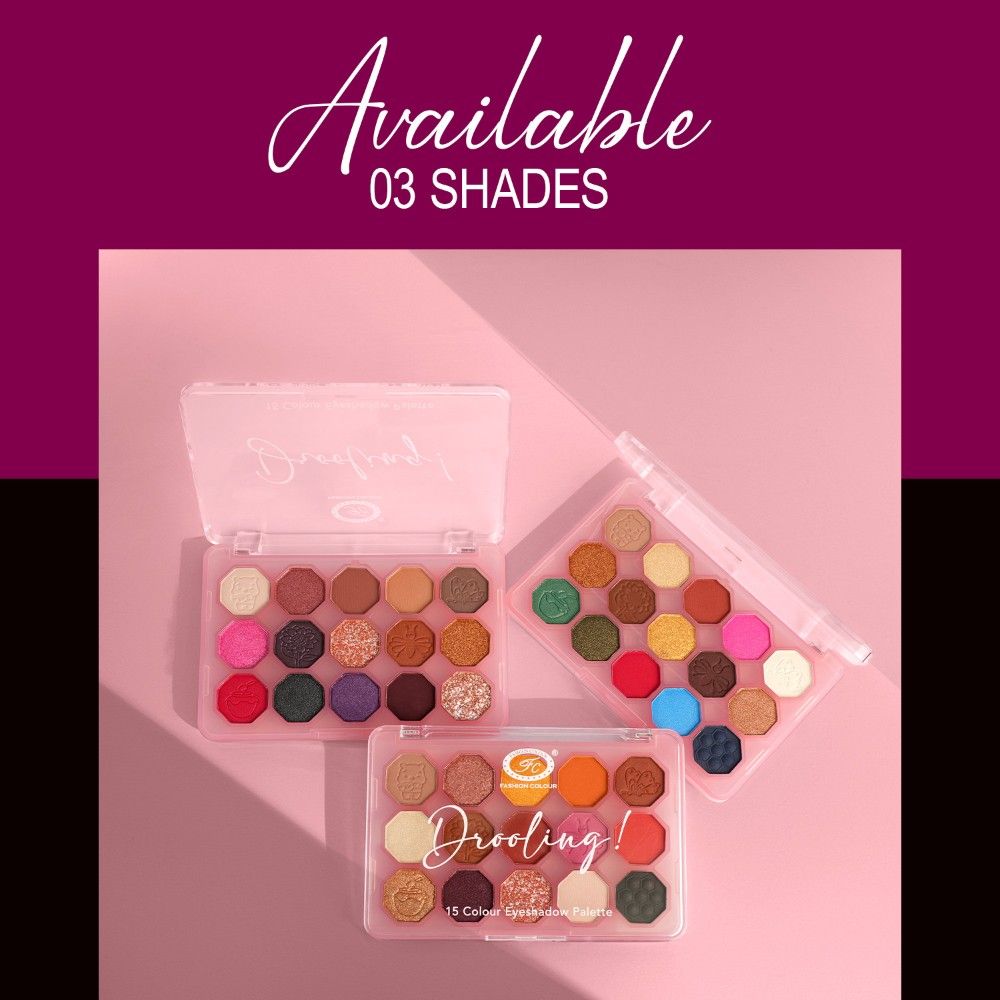 FASHION COLOUR Drooling 15 Colour Eyeshadow Palette