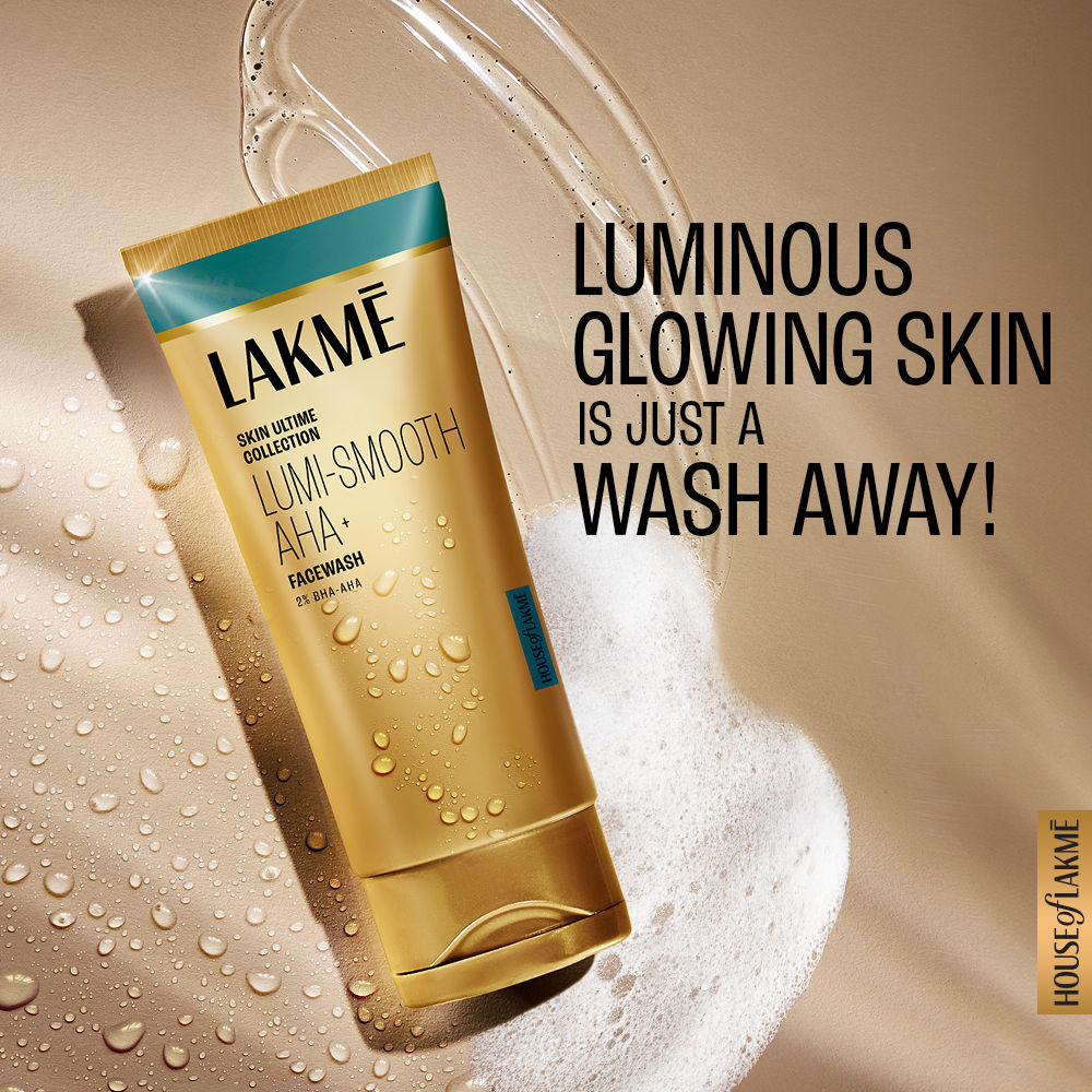 Lakme Lumi-Smooth AHA+ Facewash with 2% Salicylic & Lactic Acid for Glowing Skin