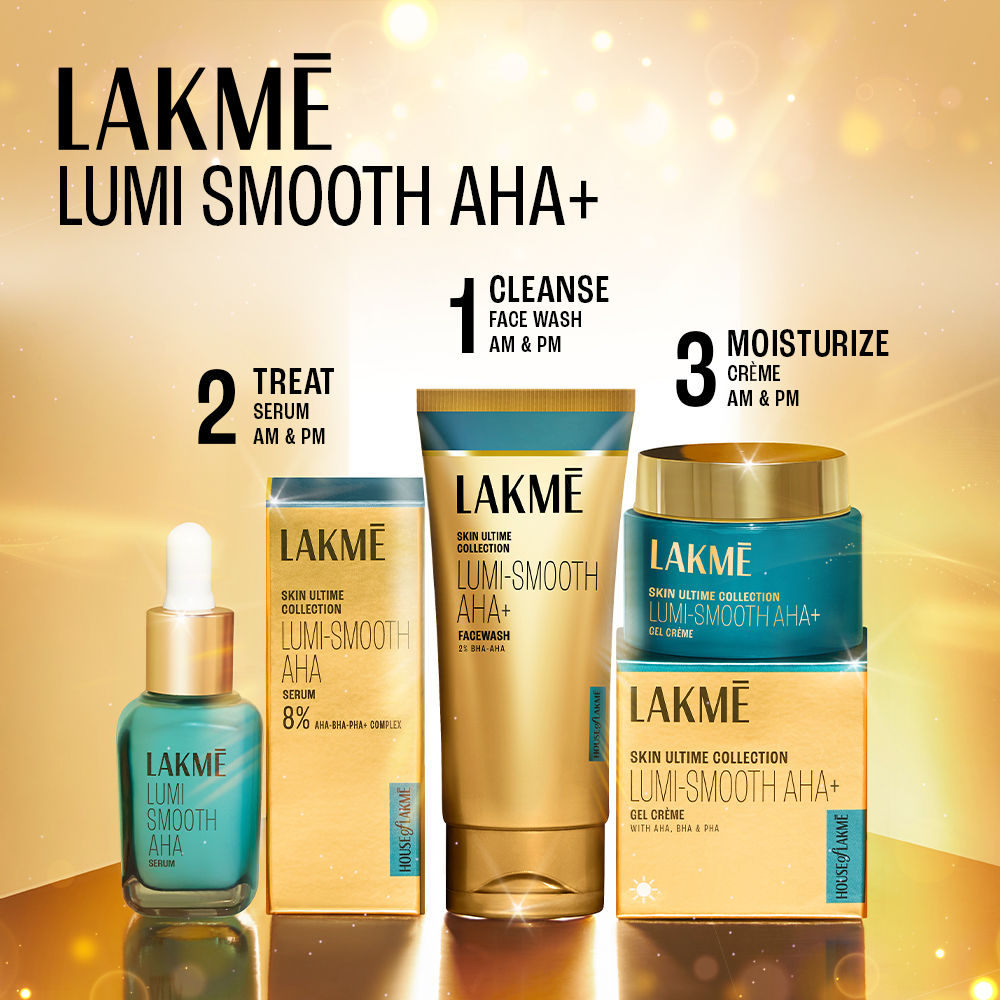 Lakme Lumi-Smooth AHA+ Facewash with 2% Salicylic & Lactic Acid for Glowing Skin