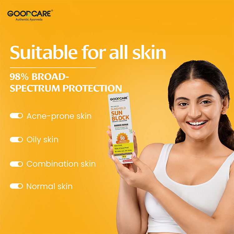 GOODCARE Sun Block SPF 50 PA++++ With Vitamin E & Niacinamide, No White Cast Sunscreen