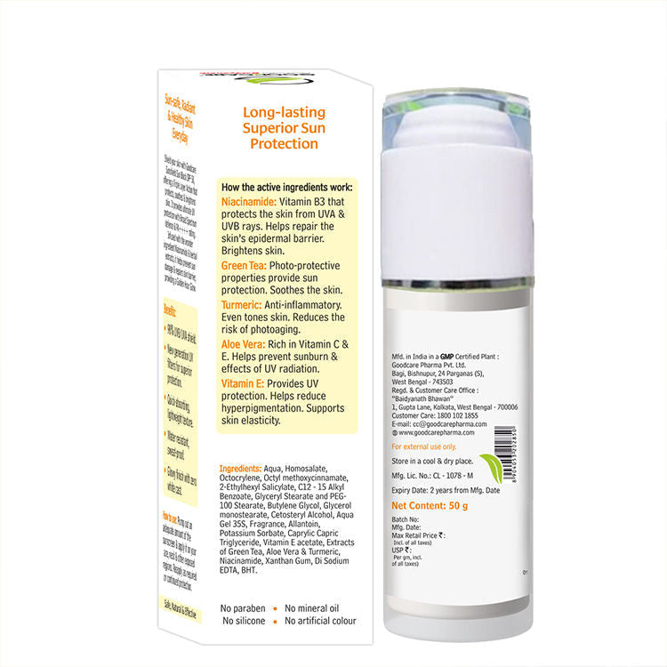GOODCARE Sun Block SPF 50 PA++++ With Vitamin E & Niacinamide, No White Cast Sunscreen