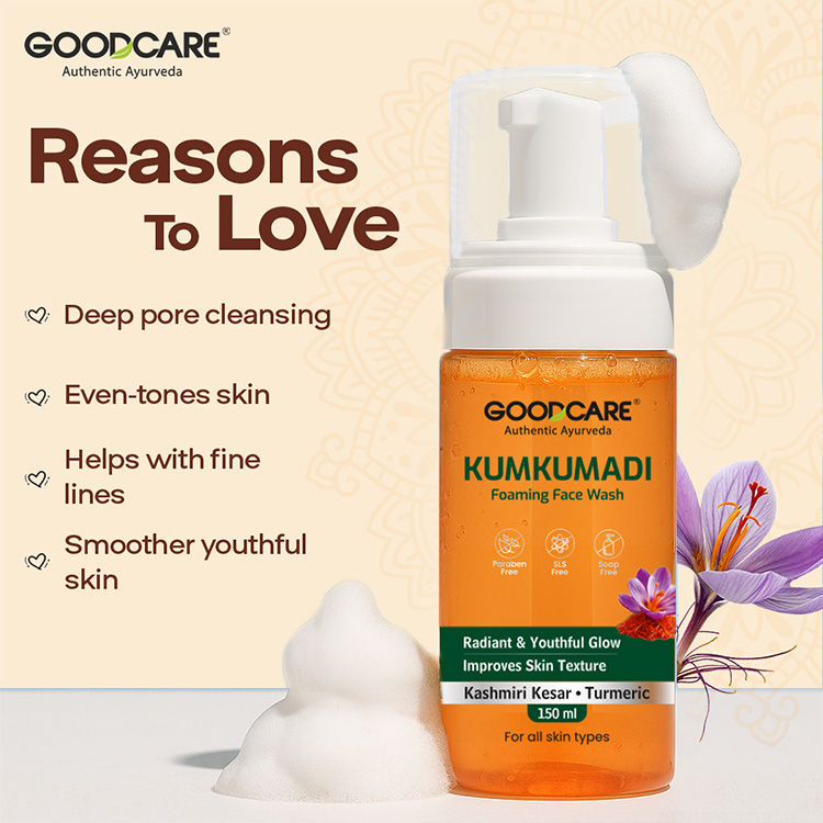 GOODCARE Ayurvedic Kumkumadi Foaming Face Wash With Saffron & Turmeric