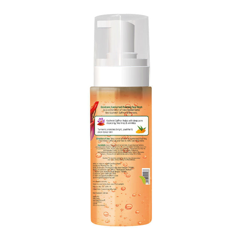 GOODCARE Ayurvedic Kumkumadi Foaming Face Wash With Saffron & Turmeric