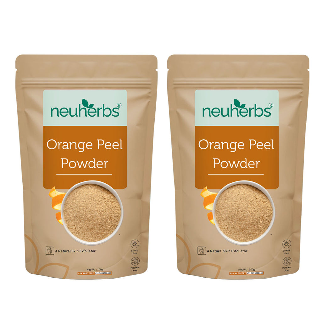 Neuherbs Orange Peel Powder to Improve Skin Tone with No Artificial Colour and Additives