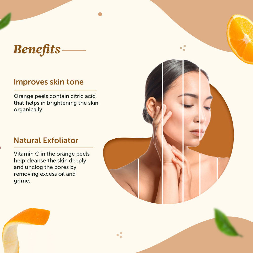 Neuherbs Orange Peel Powder to Improve Skin Tone with No Artificial Colour and Additives