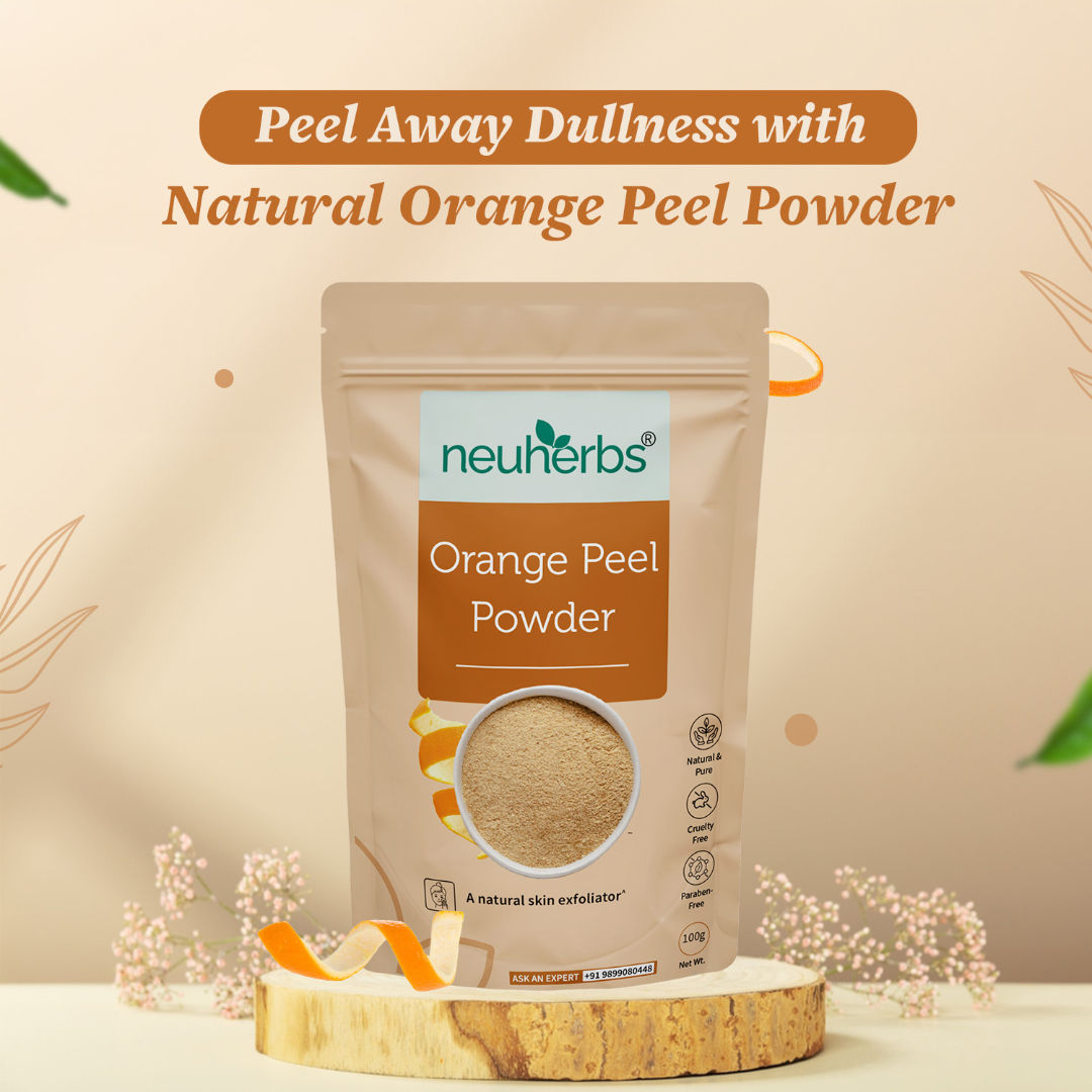 Neuherbs Orange Peel Powder to Improve Skin Tone with No Artificial Colour and Additives