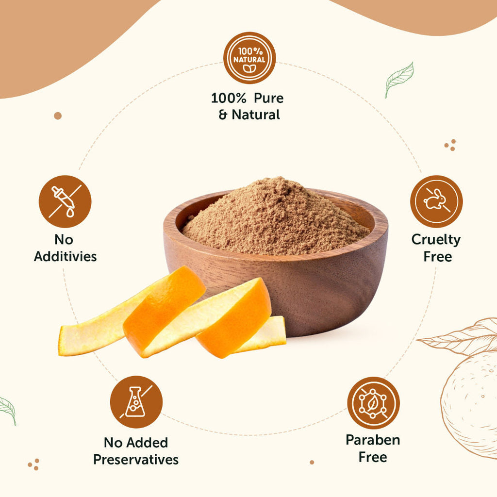 Neuherbs Orange Peel Powder to Improve Skin Tone with No Artificial Colour and Additives