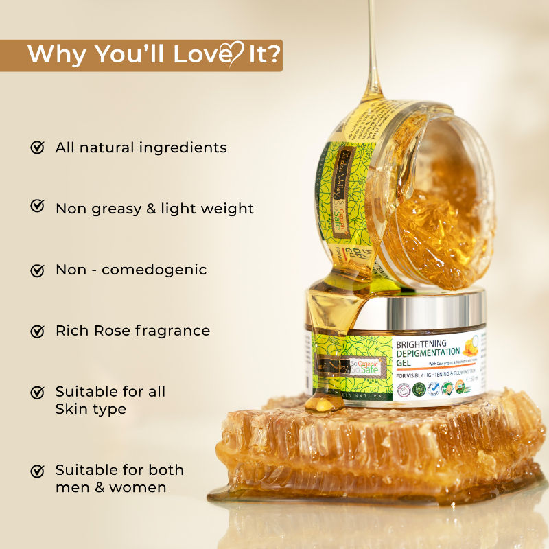 Indus Valley Yogurt & Honey Depigmentation Gel, Skin Brightening & Lightening
