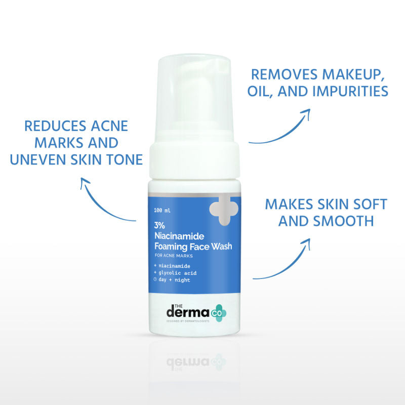 The Derma Co 3% Niacinamide Foaming Daily Face Wash For Acne Marks