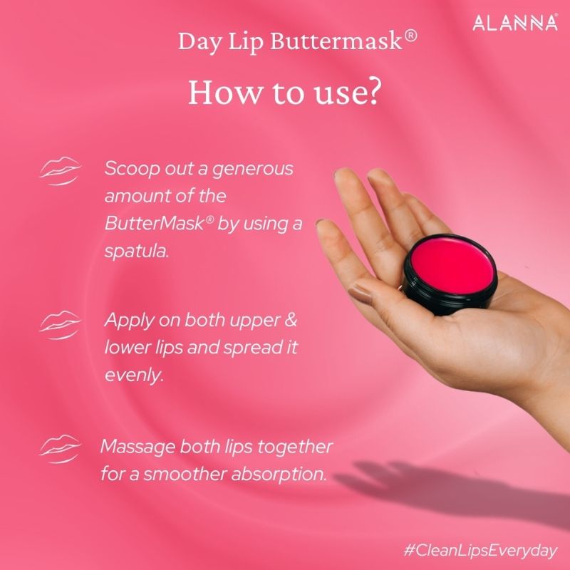 ALANNA Day Lip ButterMask, Moisturizing Daytime Lip Care, For Dark & Dry Pigmented Lips