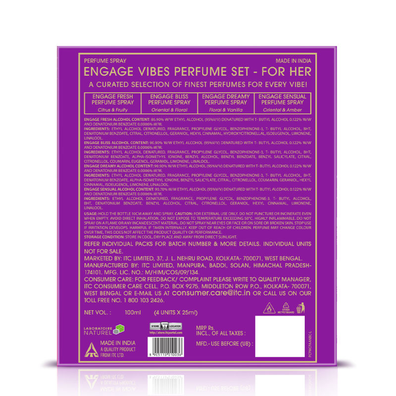 Engage Vibes Perfume Spray Set For Women