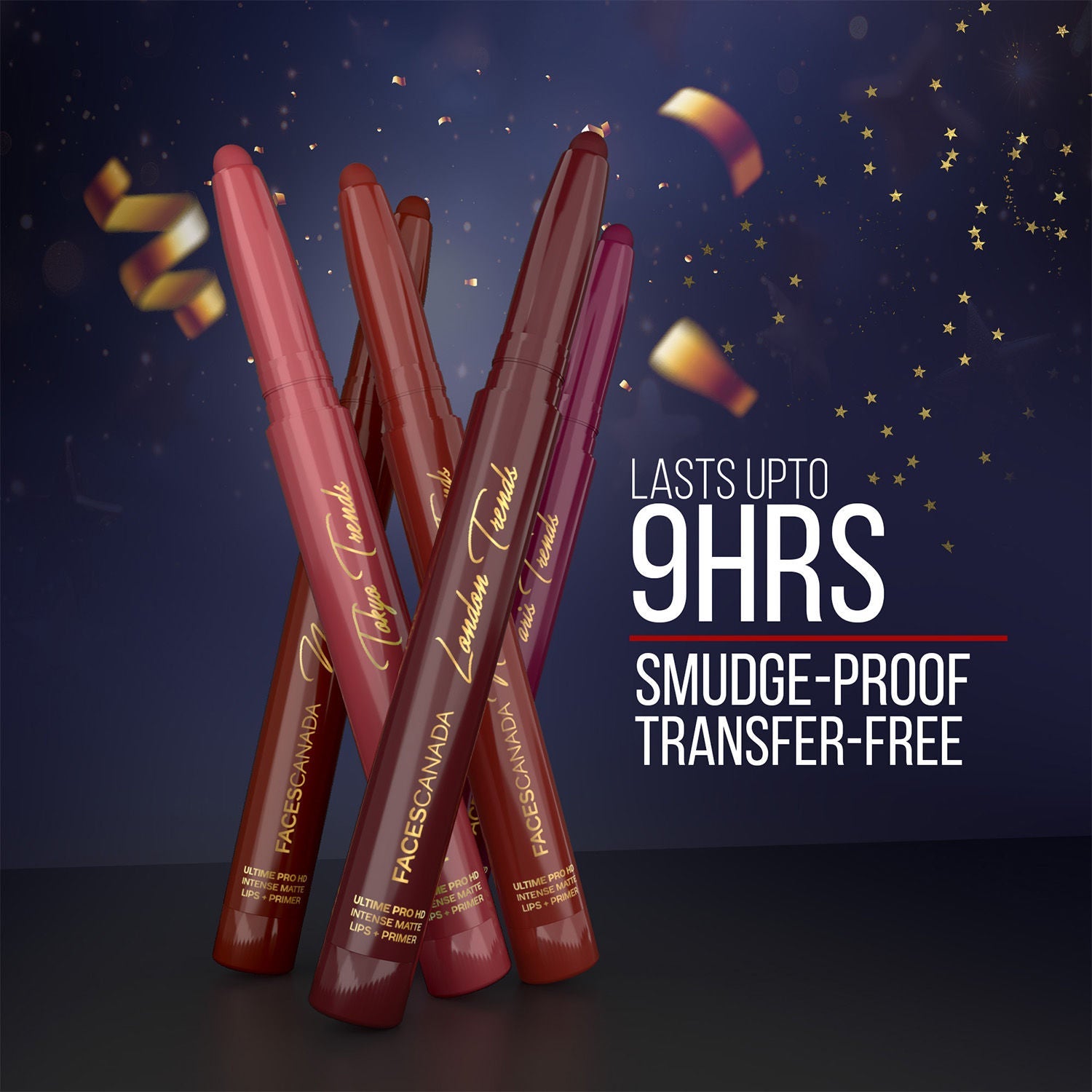 Faces Canada Ultime Pro HD Intense Matte Lips + Primer - Serious Rizz N08, 9HR Long Stay