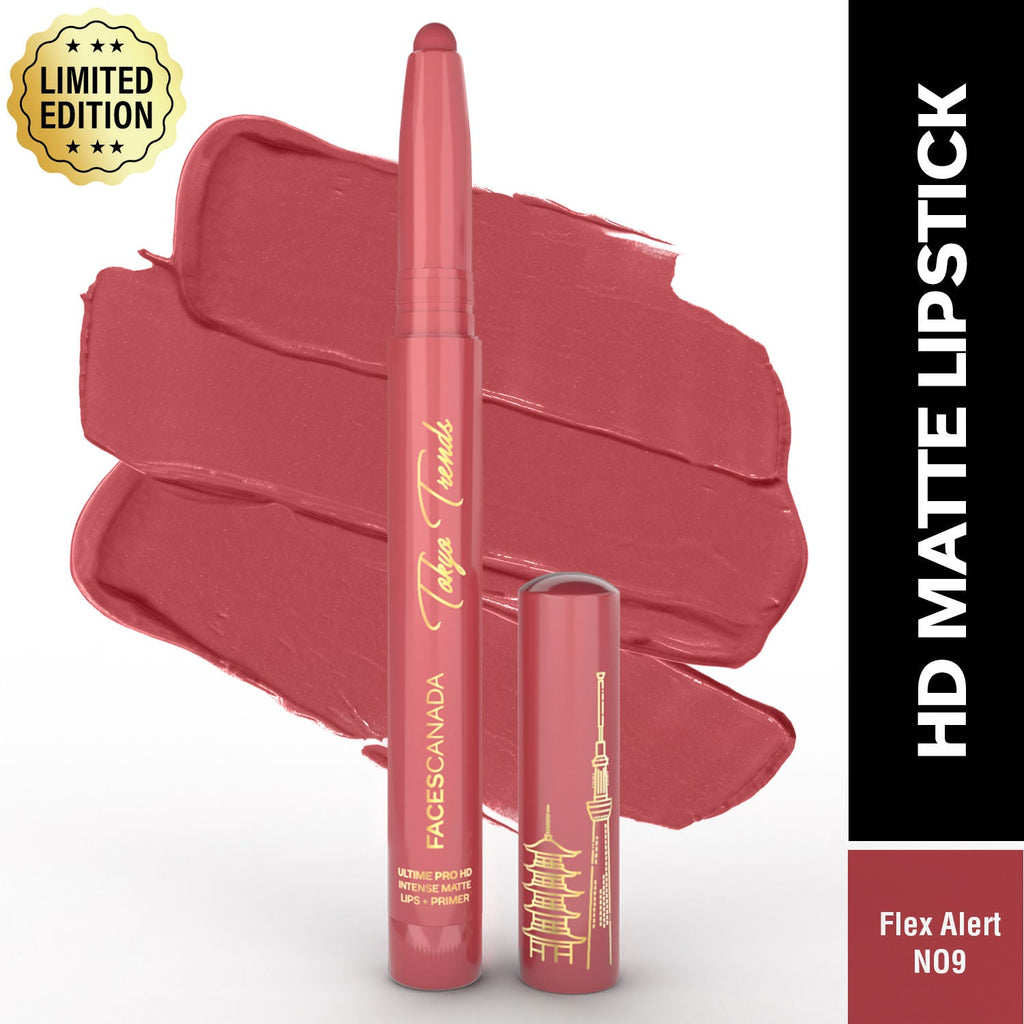 Faces Canada Ultime Pro HD Intense Matte Lips + Primer - Flex Alert N09, 9HR Long Stay