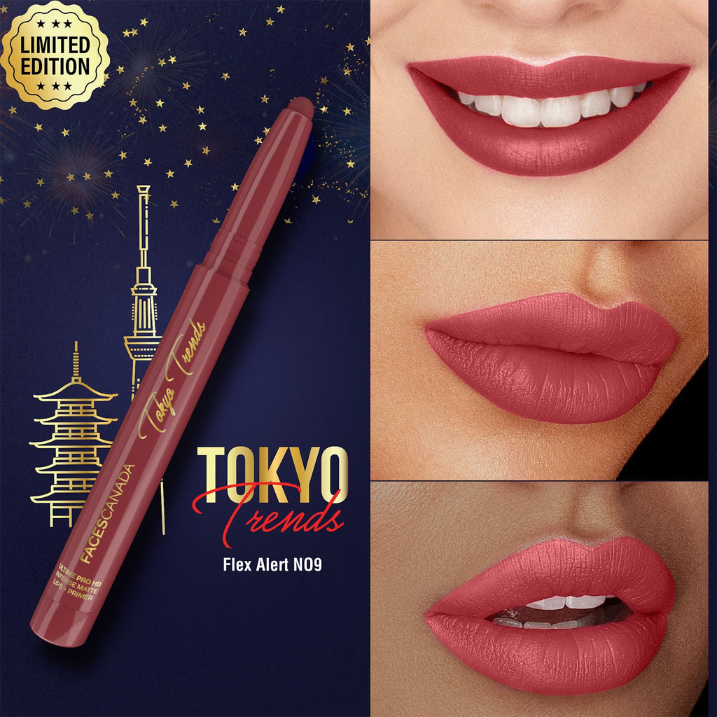 Faces Canada Ultime Pro HD Intense Matte Lips + Primer - Flex Alert N09, 9HR Long Stay