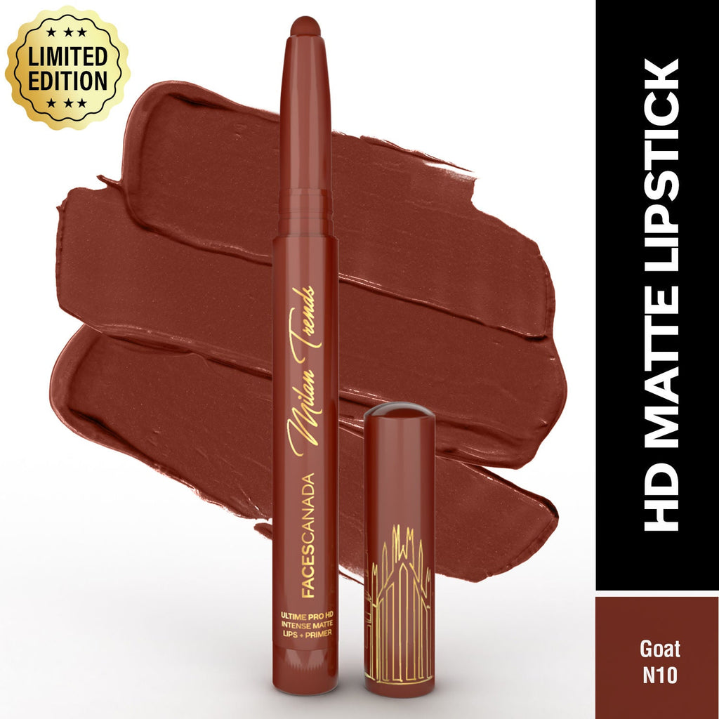 Faces Canada Ultime Pro HD Intense Matte Lips + Primer - GOAT N10, 9HR Long Stay