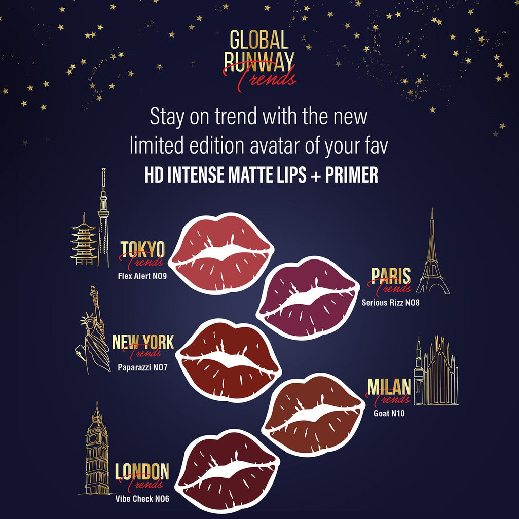 Faces Canada Ultime Pro HD Intense Matte Lips + Primer - GOAT N10, 9HR Long Stay