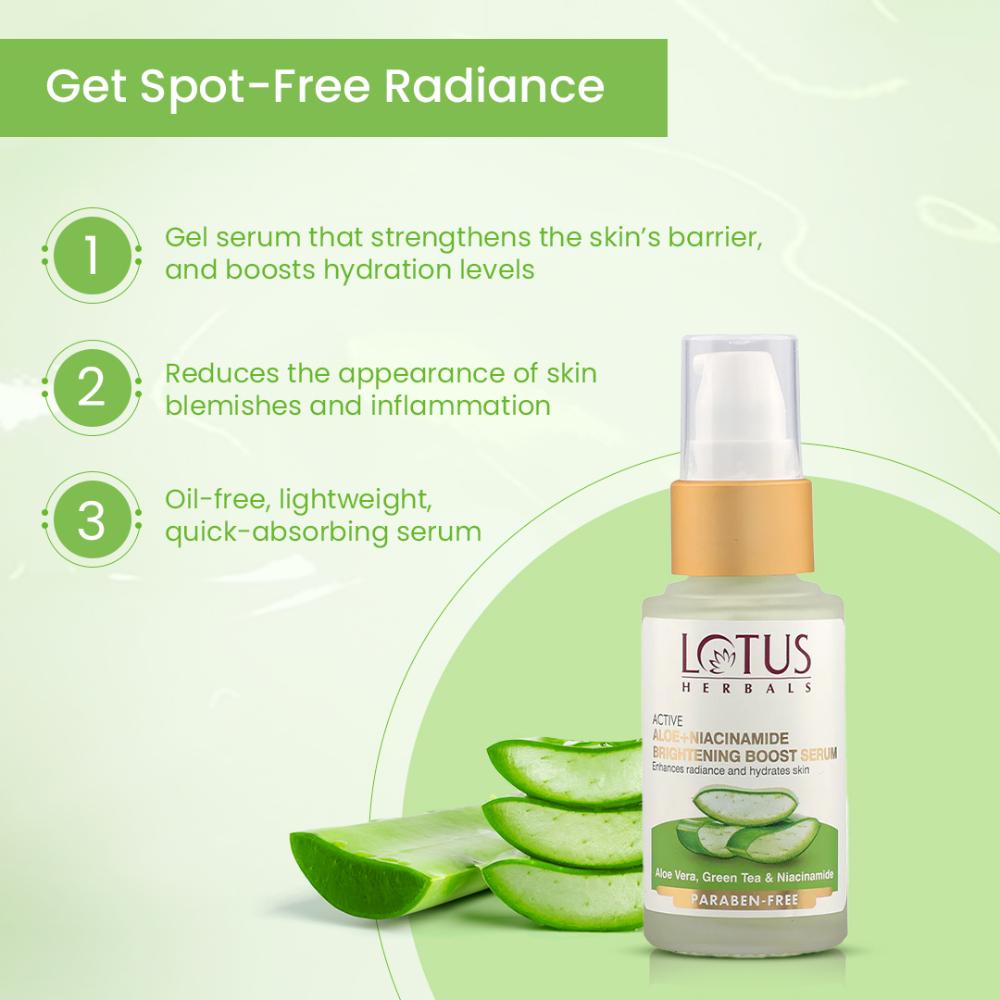 Lotus Herbals Active Aloe + Niacinamide Brightening Boost Serum
