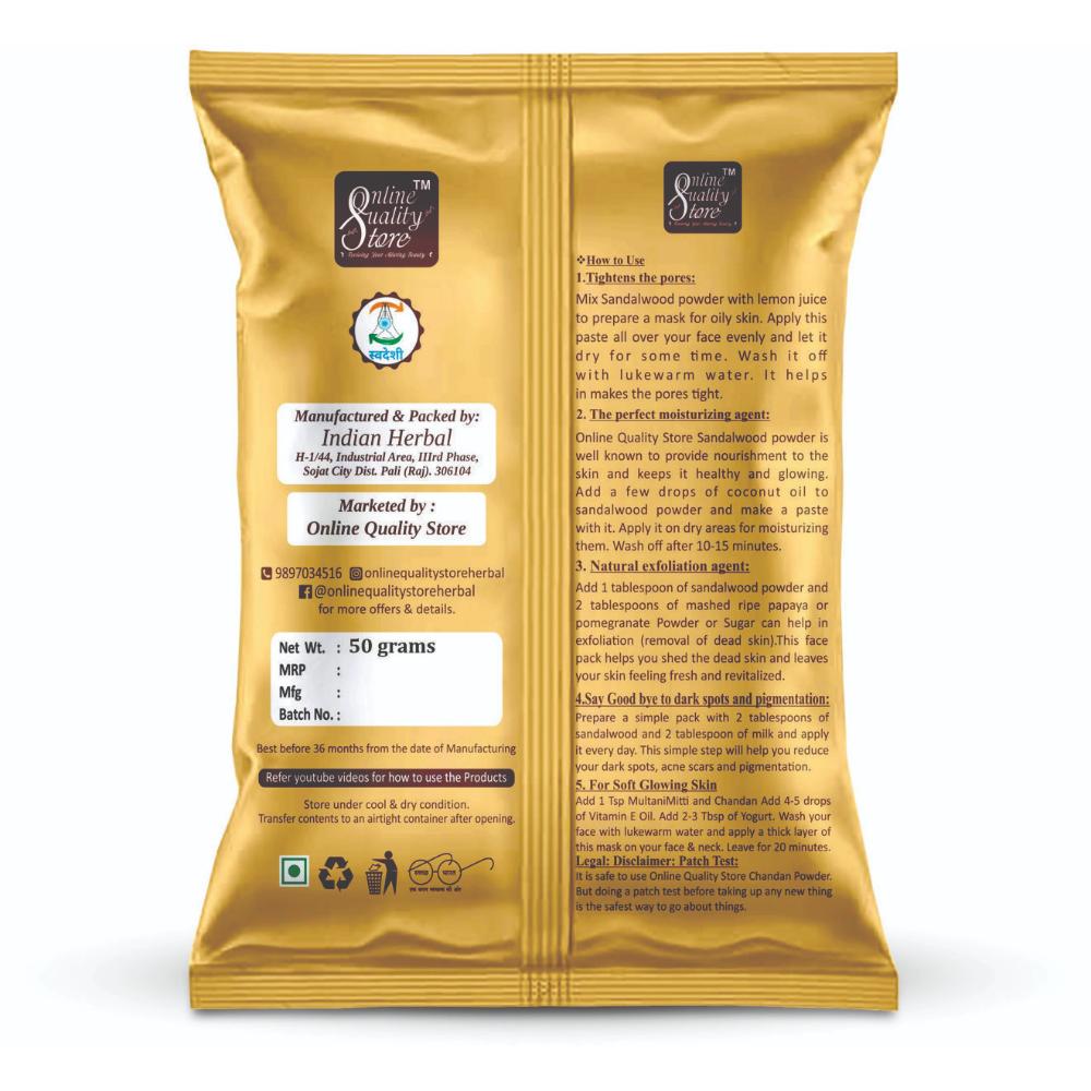Online Quality Store Mulethi Powder, Orange Peel Powder & Chandan Powder For Hair & Skin