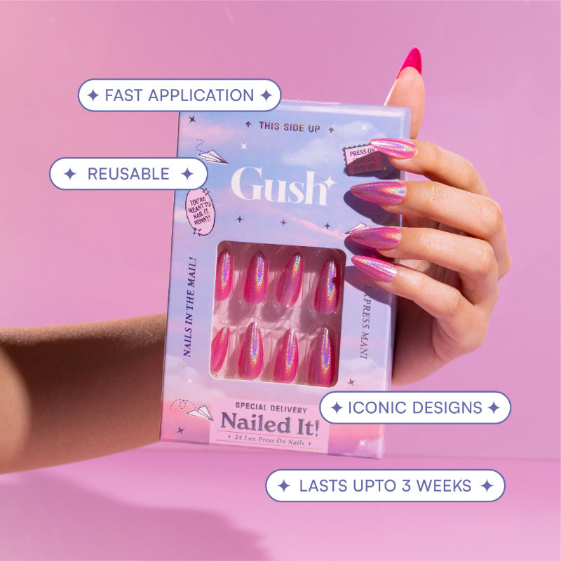 Gush Beauty Nailed It Reusable Luxury Press On Nails (Abstract Shape)