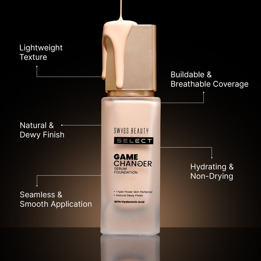 Swiss Beauty Select Game Changer Serum Foundation With Natural and Dewy Finish