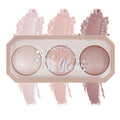 Matt look Feel The Glow Baked Shimmer Highlighter Trio Palette