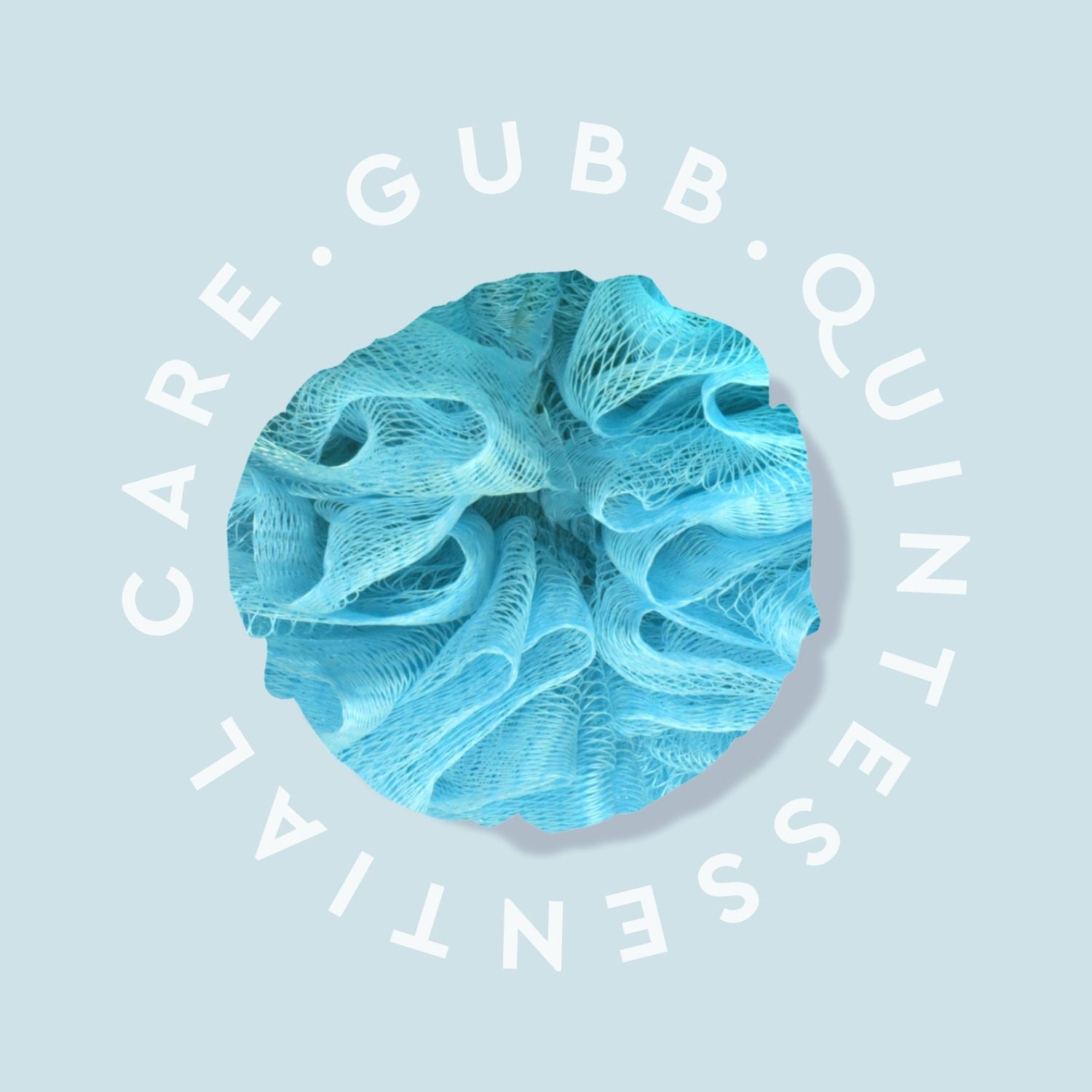 GUBB Luxe Gently Exfoliating Bath Sponge Round Loofah For Women & Men - Arctic