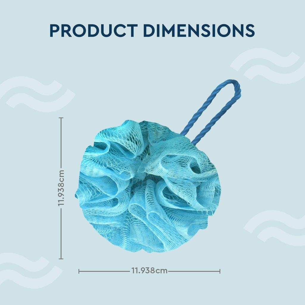 GUBB Luxe Gently Exfoliating Bath Sponge Round Loofah For Women & Men - Arctic