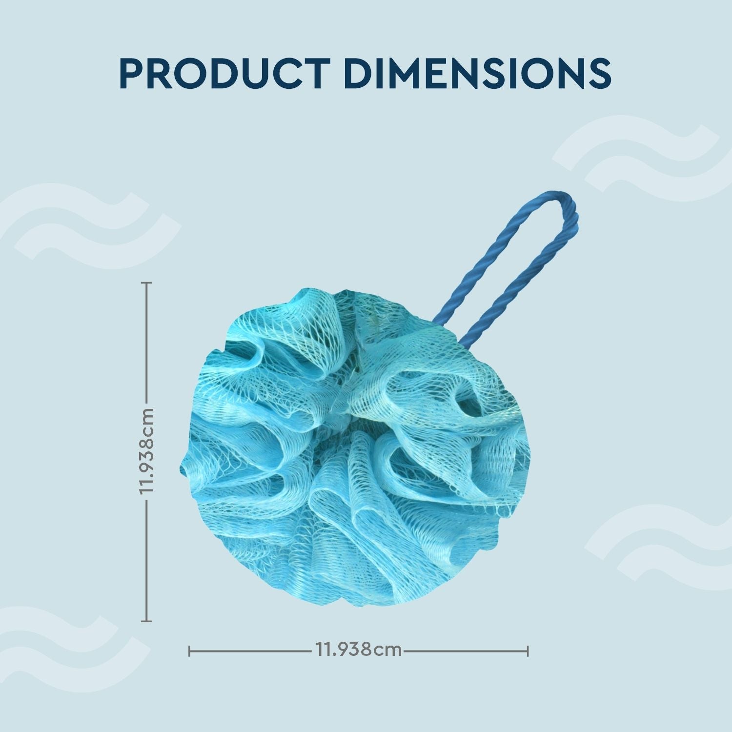 GUBB Luxe Gently Exfoliating Bath Sponge Round Loofah For Women & Men - Arctic
