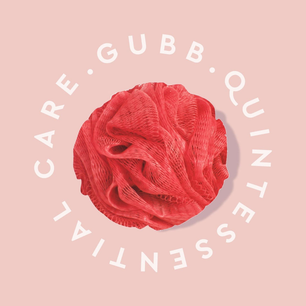 GUBB Luxe Bath Sponge Round Loofah For Women & Men - Coral