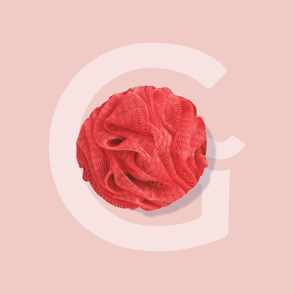 GUBB Luxe Bath Sponge Round Loofah For Women & Men - Coral