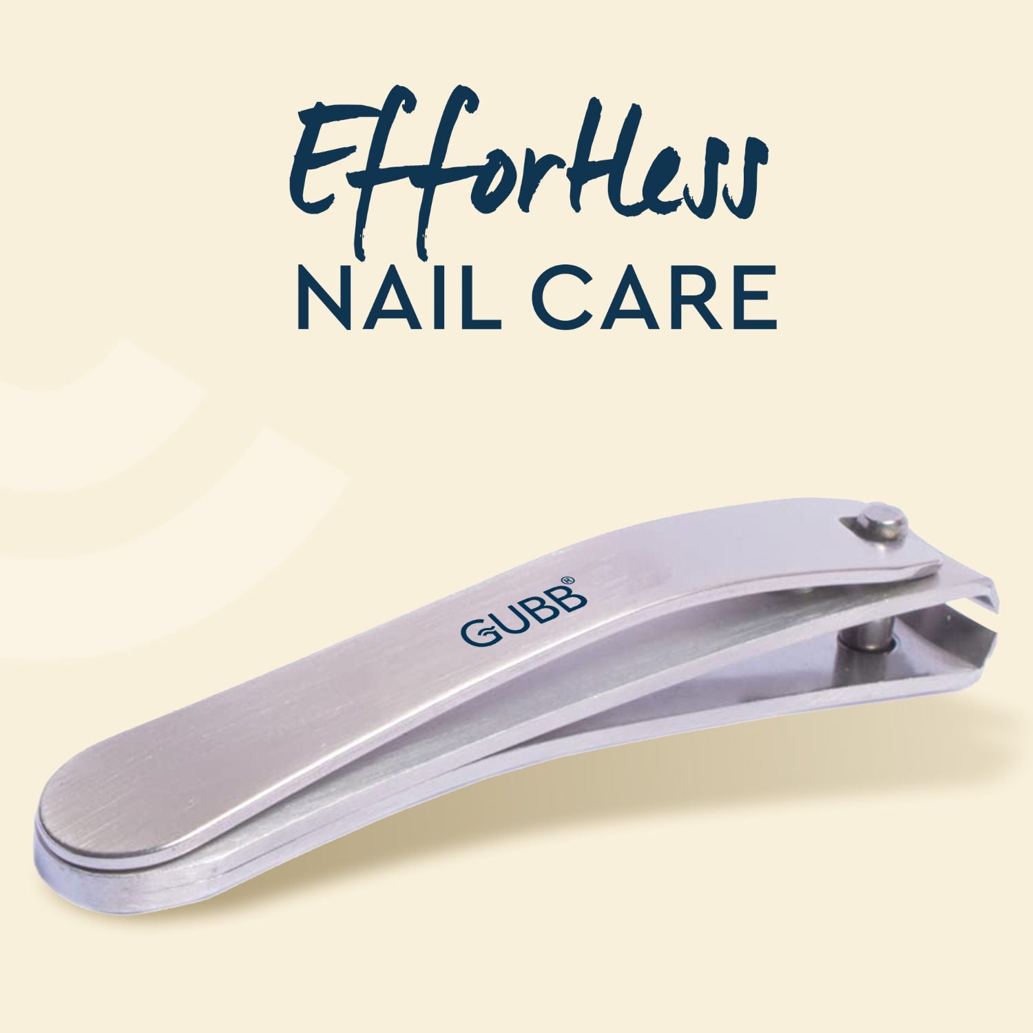 GUBB Curved Nail Clipper For Men & Women, Stainless Steel Nail Cutter