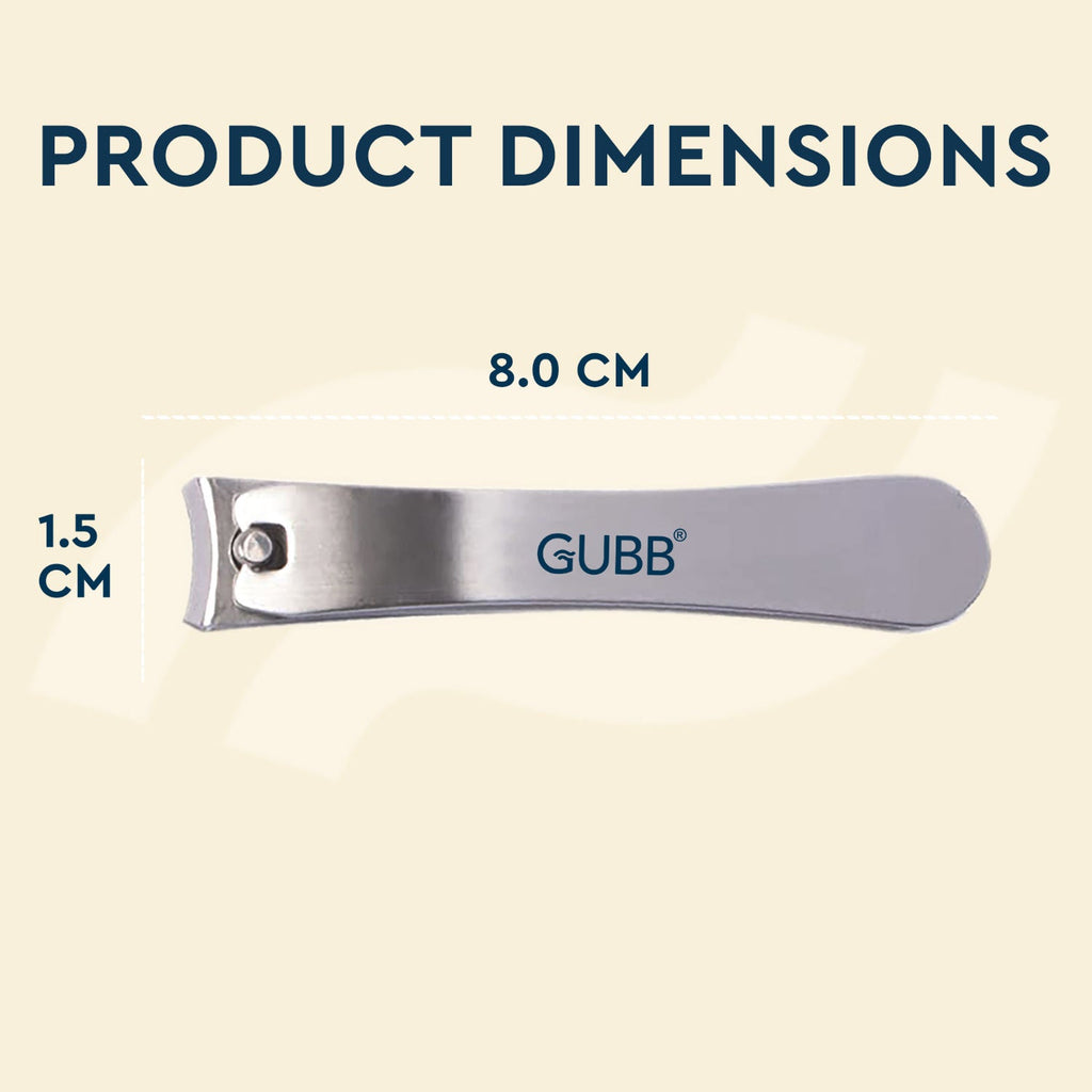 GUBB Curved Nail Clipper For Men & Women, Stainless Steel Nail Cutter