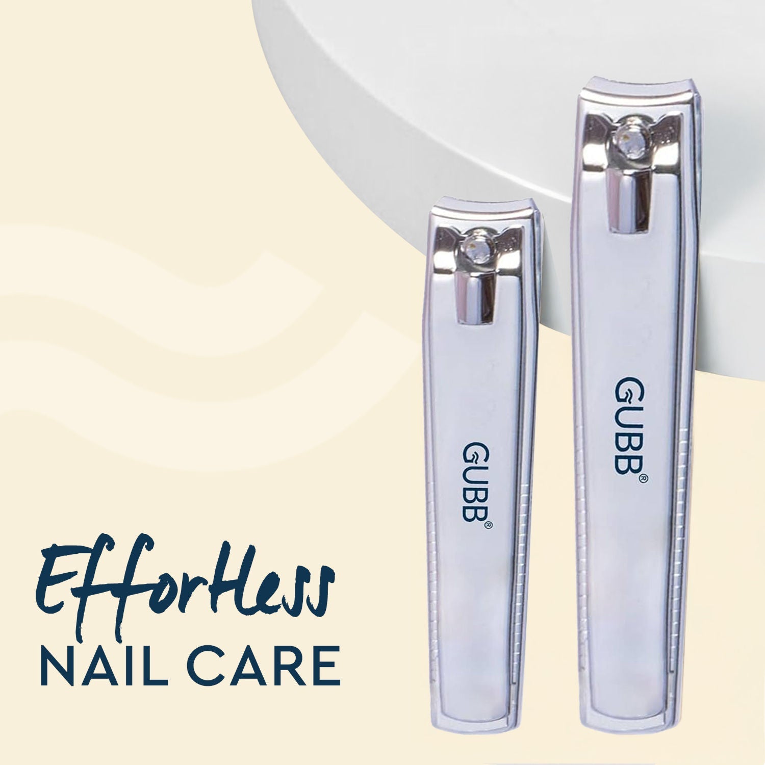 GUBB Nail Cutter Set For Women & Men Toe Nail Clipper & Finger Nail Cutter (Large & Medium)