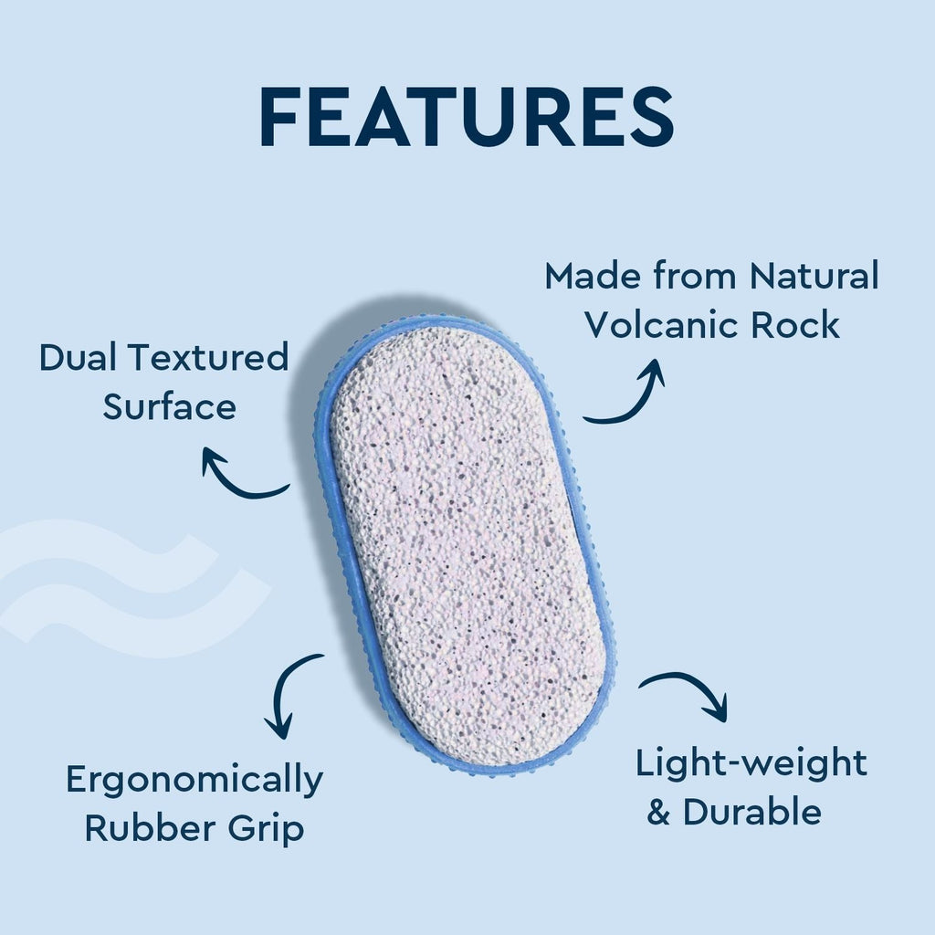 GUBB Pumice Stone For Feet Dead Skin Removal, Pedicure Tool With Rubber Grip